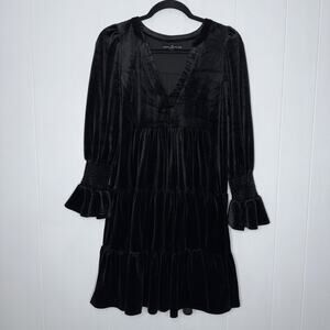 Pomander Place Women’s Black Velvet Kenzo Dress Size Medium
